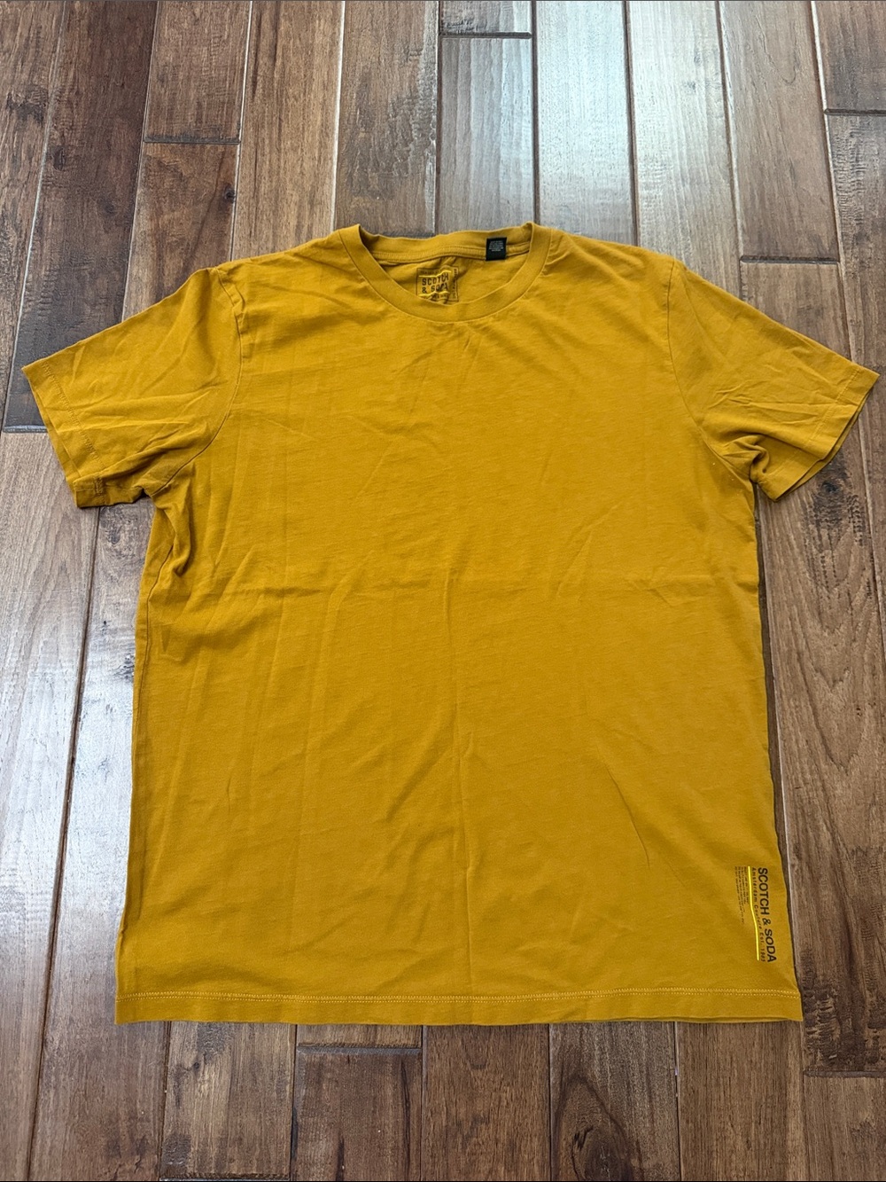 Scotch & Soda Men's Yellow Mustard Crewneck Tee